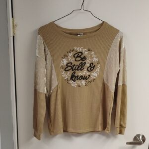 Cato Beige Textured Knit Top